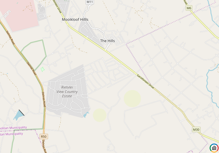 Map location of Grootfontein Country Estates